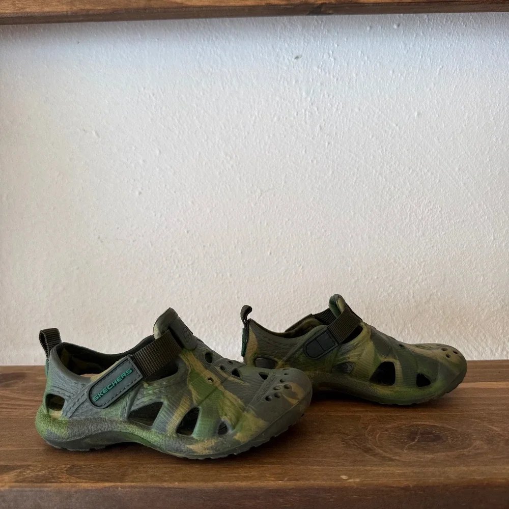 Skechers Foamies Koolers Swurlz Camo Water Sandals Toddler Size 7